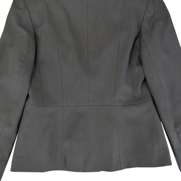 Halogen Blazer Jacket Women's Size 8 Polyester‎ Blend Lined Black Gray - Picture 6 of 10